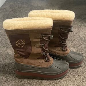 UGG Brown and Black Winter Duck Boots